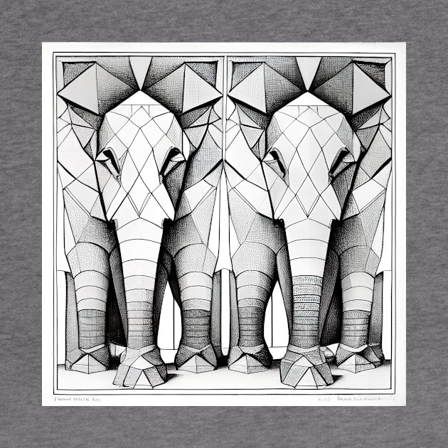 Geometric Elephants 3 by LukeMasters